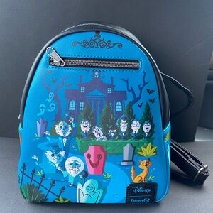 Disney Loungefly Blue Haunted Mansion Backpack